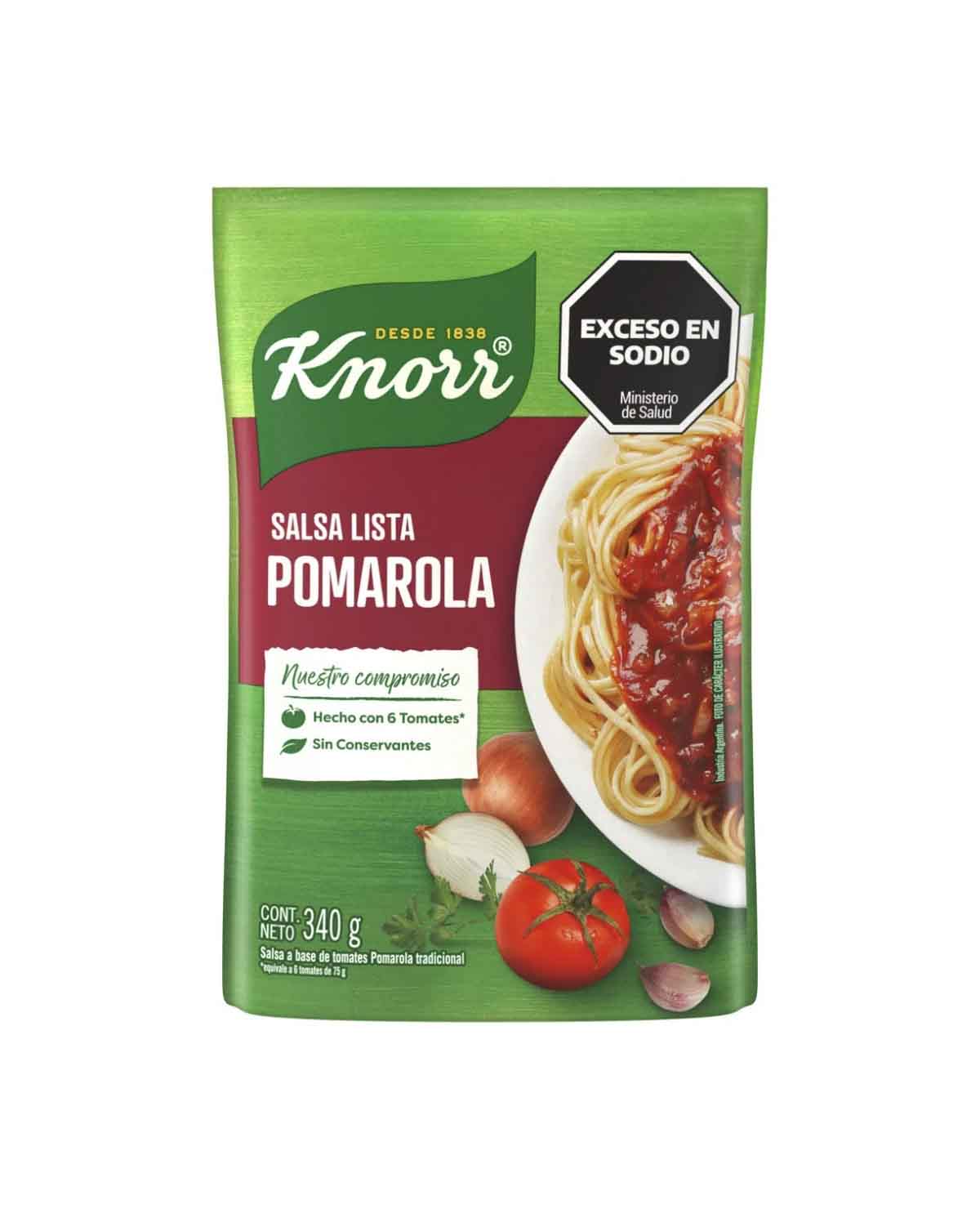 Salsa Lista  Knorr Pomarola x 340 Gr